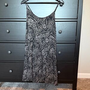Mossimo Supply Co. Black and White Paisley Midi Dress